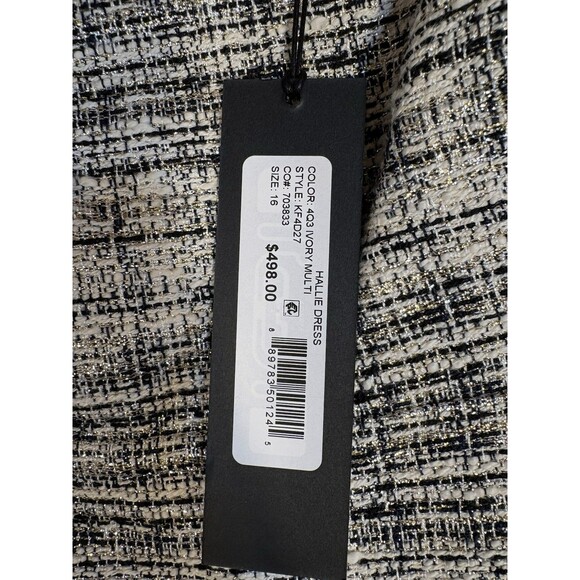 Kobi Halperin Hallie Tweed Metallic Dress NEW Size 16. MSRP $498 - Picture 6 of 9